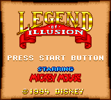 Заставка игры Legend of Illusion Starring Mickey Mouse